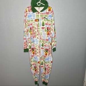 PUMA 532445 Elf Christmas Holiday Zip Playsuit One Piece Pajama Onesie SZ XL